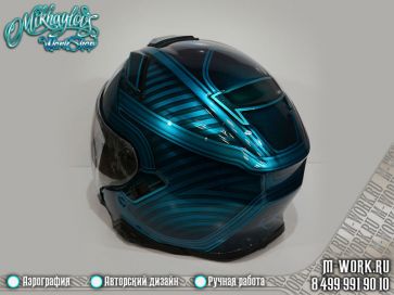 Аэрография шлема в цвет Harley Davidson SVO. Фото 9