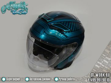 Аэрография шлема в цвет Harley Davidson SVO. Фото 2