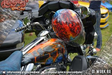 Аэрография фото - аэрография мотоцикла Harley Davidson. Фото 8