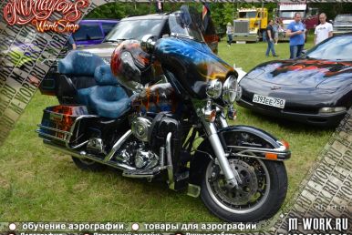 Аэрография фото - аэрография мотоцикла Harley Davidson. Фото 12