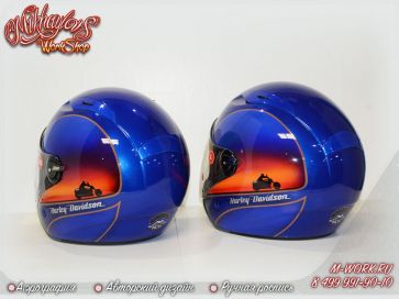Аэрография шлемов "Harley Davidson". Фото 5
