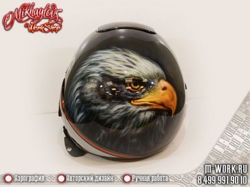 Аэрография фото - аэрография открытого шлема "Harley Davidson". Фото 8