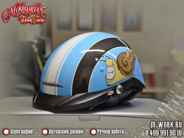 Аэрография фото - аэрография шлема для мотороллера "Vespa". Фото 1