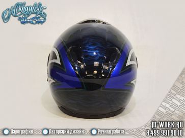 Аэрография фото - аэрография шлема под мотоцикл "Харлей Девидсон". Фото 6