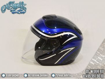 Аэрография фото - аэрография шлема под мотоцикл "Харлей Девидсон". Фото 4