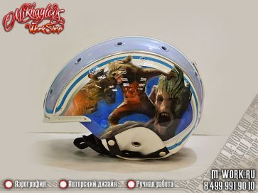 Аэрография фото - Аэрография шлема для сноуборда "Bogner". Фото 4