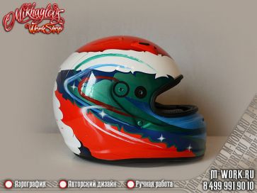Аэрография 4х шлемов для пилотов Формулы 1 за 1 день!. Фото 5