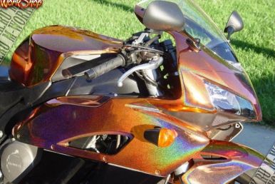 Эксклюзивная окраска мотоцикла голографической базой prizmacoat. Фото 2