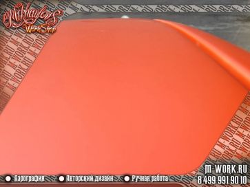 Isuzu VehiCross: покрытие матовым лаком поверх оранжевой краски. Фото 10
