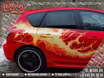 Аэрография авто Mazda MPS. Фото 3