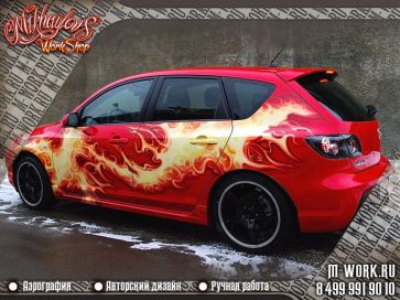 Аэрография авто Mazda MPS. Фото 5