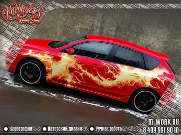 Аэрография авто Mazda MPS. Фото 6