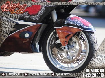 Аэрография фото - аэрография мотоцикла K1200LT (Царский стиль). Фото 13