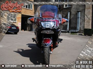 Аэрография фото - аэрография мотоцикла K1200LT (Царский стиль). Фото 20
