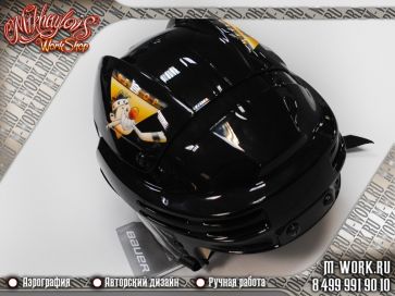 Аэрография хоккейного шлема. Фото 3