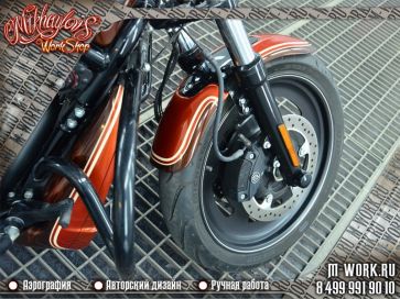 Аэрография фото - Аэрография мотоцикла Harley Davidson. Фото 1