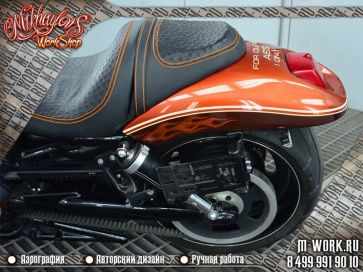Аэрография фото - Аэрография мотоцикла Harley Davidson. Фото 13