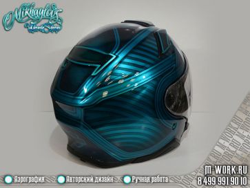Аэрография шлема в цвет Harley Davidson SVO. Фото 6