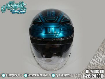 Аэрография шлема в цвет Harley Davidson SVO. Фото 3