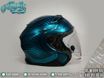 Аэрография шлема в цвет Harley Davidson SVO. Фото 5