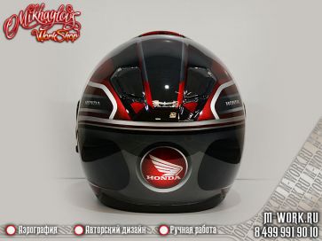 Аэрография шлема Shoei в стиле мотоцикла Honda Gold Wing. Фото 2