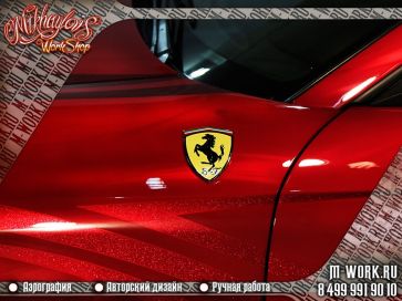 Аэрография автомобиля Ferrari Scaglietti 612. Фото 8