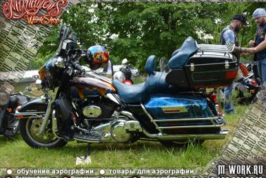 Аэрография фото - аэрография мотоцикла Harley Davidson. Фото 2