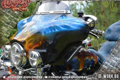 Аэрография фото - аэрография мотоцикла Harley Davidson. Фото 5