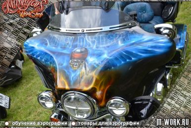 Аэрография фото - аэрография мотоцикла Harley Davidson. Фото 6