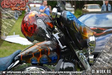 Аэрография фото - аэрография мотоцикла Harley Davidson. Фото 9