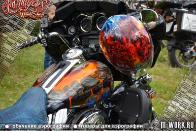 Аэрография фото - аэрография мотоцикла Harley Davidson. Фото 14