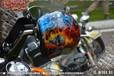 Аэрография фото - аэрография мотоцикла Harley Davidson. Фото 17