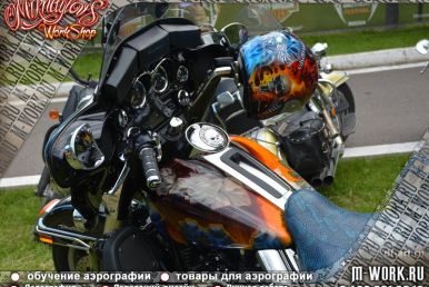 Аэрография фото - аэрография мотоцикла Harley Davidson. Фото 18