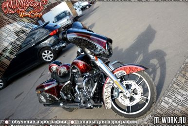 Аэрография Harley-Davidson Street Glide "SPARTAK". Фото 8