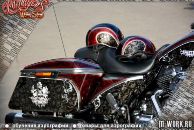 Аэрография Harley-Davidson Street Glide "SPARTAK". Фото 12