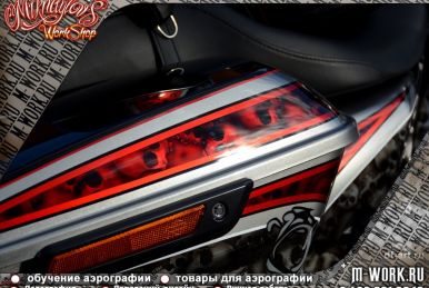 Аэрография Harley-Davidson Street Glide "SPARTAK". Фото 18
