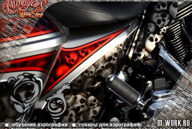 Аэрография Harley-Davidson Street Glide "SPARTAK". Фото 20