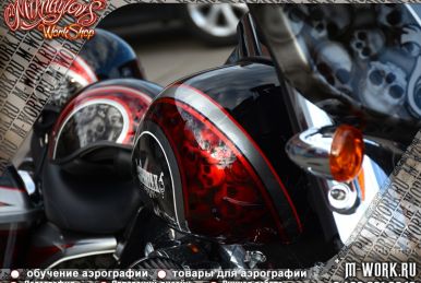 Аэрография Harley-Davidson Street Glide "SPARTAK". Фото 23