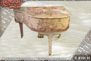 Роспись рояля в китайском стиле. Фото 5