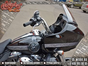 Аэрография мотоцикла Harley Davidson Road Glide. Фото 10
