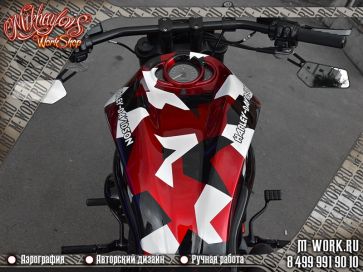 Аэрография фото-аэрография мотоцикла Harley Davidson Vrod. Фото 2