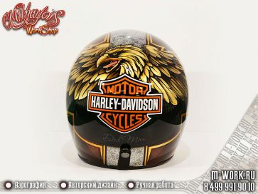 Аэрография фото - Аэрография шлема Harley Davidson "The only one". Фото 6