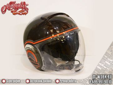 Аэрография фото - аэрография открытого шлема "Harley Davidson". Фото 5