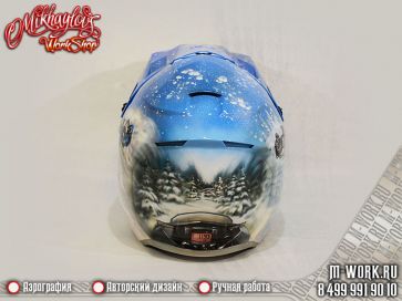 Аэрография фото - Аэрография снегоходного шлема. Фото 5