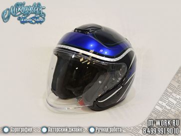 Аэрография фото - аэрография шлема под мотоцикл "Харлей Девидсон". Фото 3
