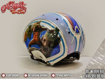 Аэрография фото - Аэрография шлема для сноуборда "Bogner". Фото 5