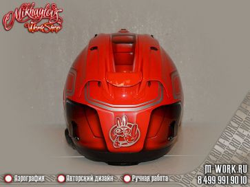 Аэрография шлема Arai RX-7V - Ducati Streetfighter v4. Фото 7